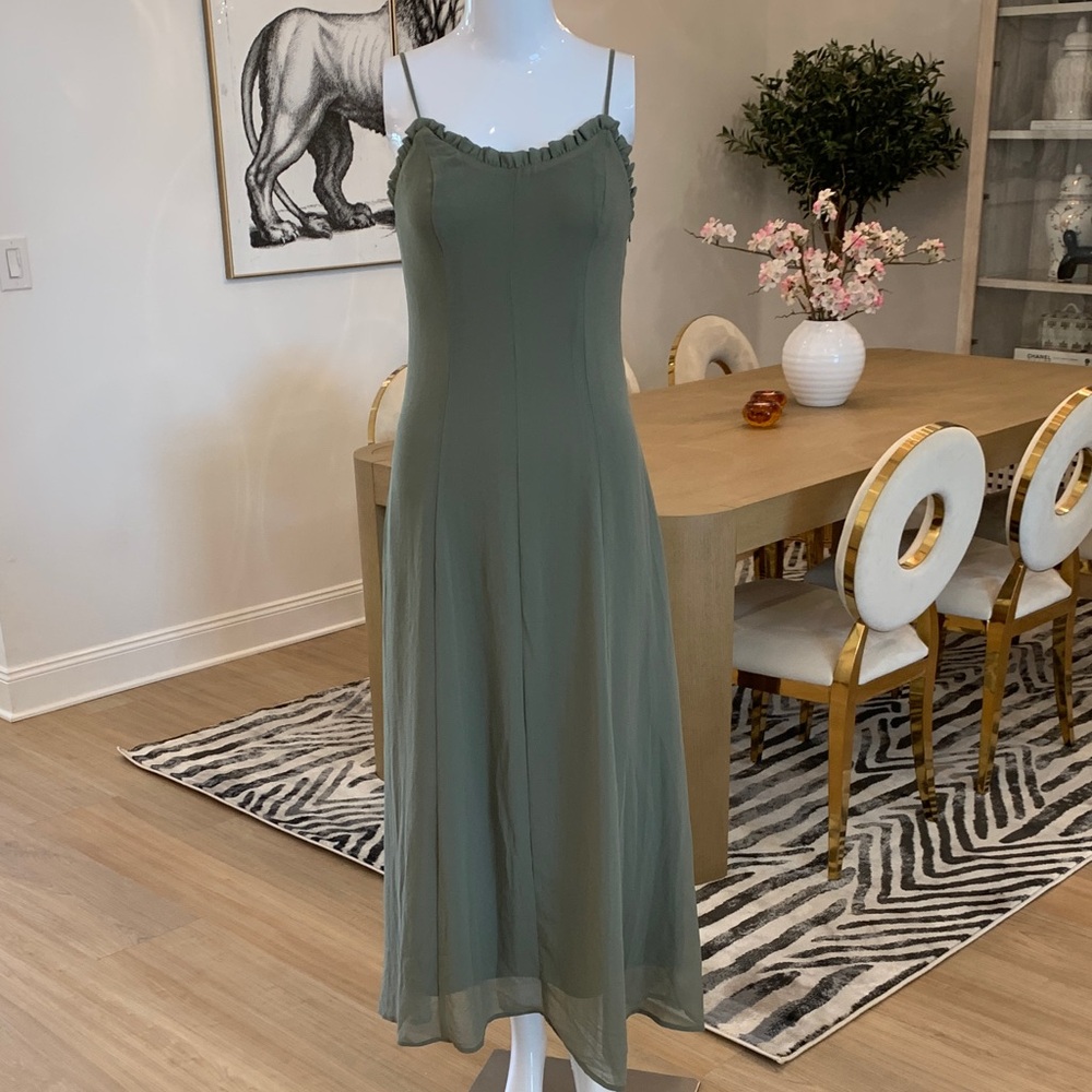 a new day Olive Green Spaghetti Strap Maxi Dress